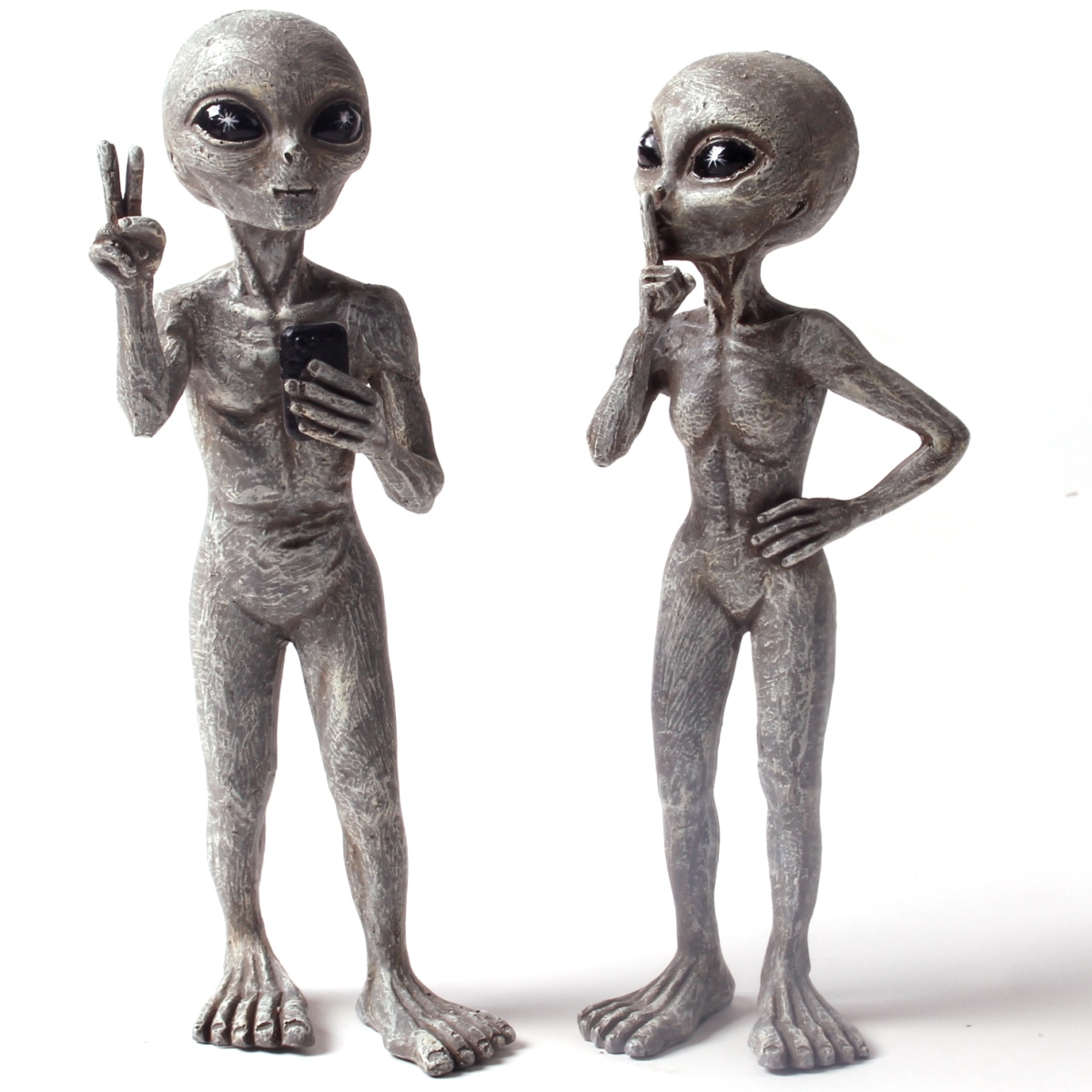 grey alien figurine