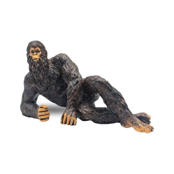 Lying Bigfoot Heart-throb Sasquatch Statue 10 inch Long - Natural